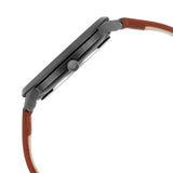 Titan Geometrix Men's Watch Analog Silver Dial With Brown Leather Strap, 1801QL01