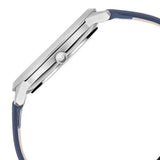Titan Men's Watch Analog Silver Dial With Blue Leather Strap, 1801SL02