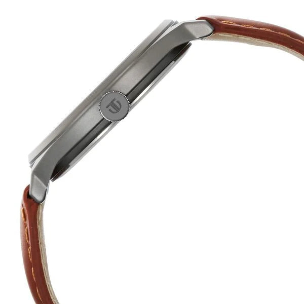 Titan Neo Economy Men's Watch Analog Black Dial with Brown Leather Strap, 1802QL03