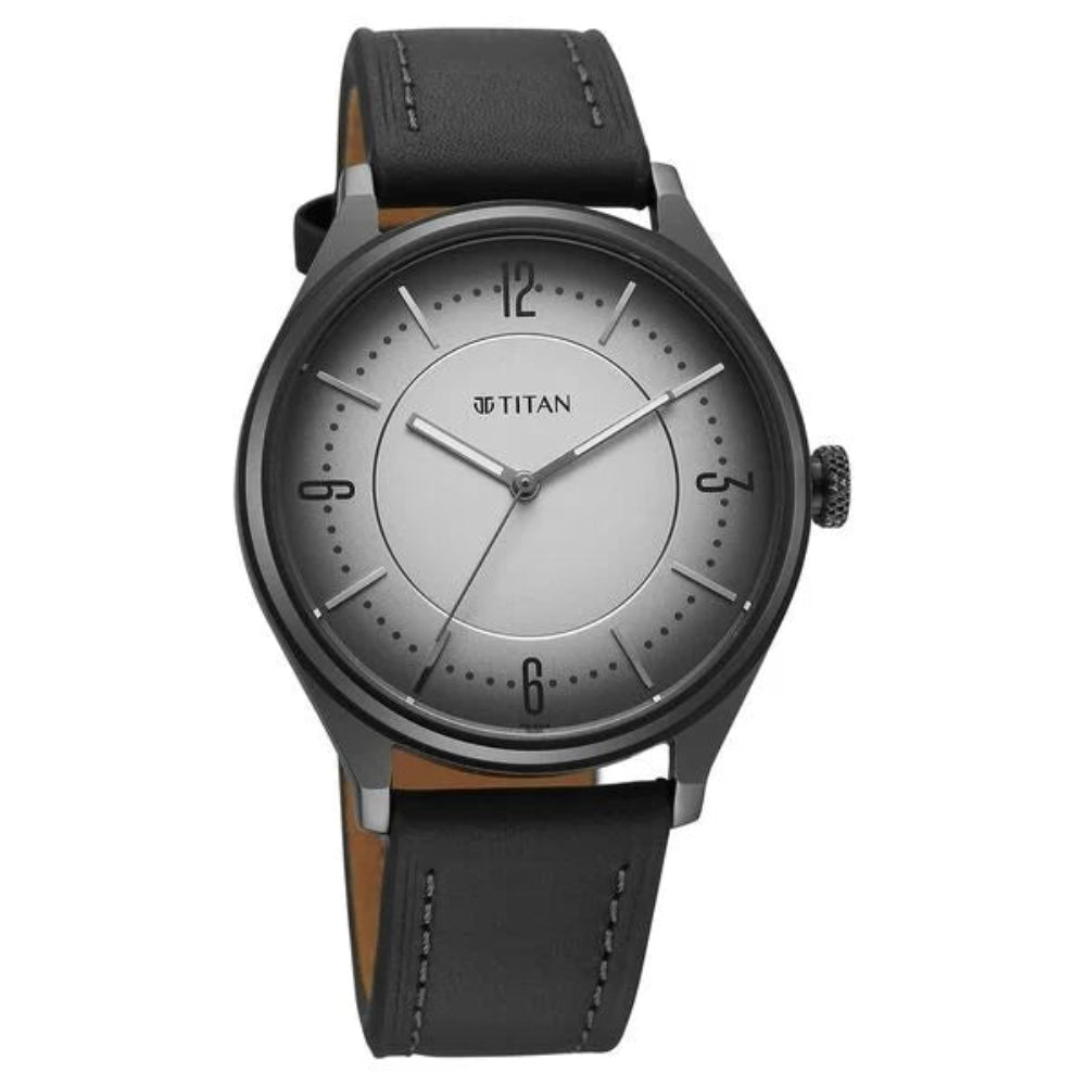 Titan, Men's, Analog Watch, with Leather Band, TI-1802QL04