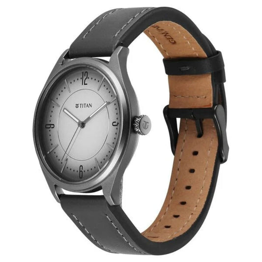 Titan, Men's, Analog Watch, with Leather Band, TI-1802QL04