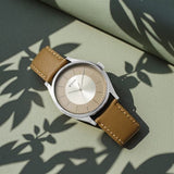 Titan Urban Edge Lustrous Men's Watch Analog Grey Dial With Brown Leather Strap, 1802SL09