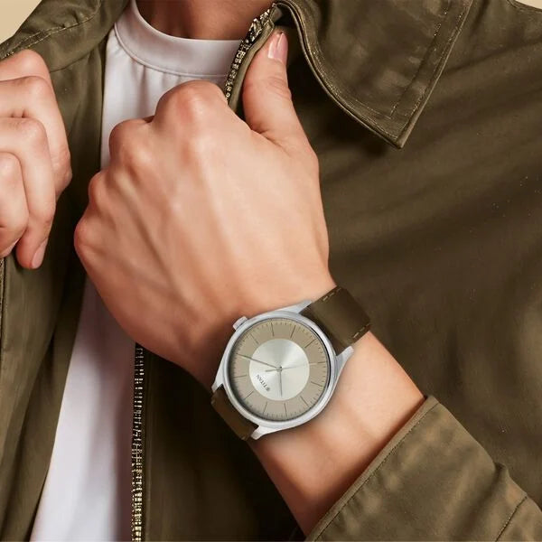 Titan Urban Edge Lustrous Men's Watch Analog Grey Dial With Brown Leather Strap, 1802SL09
