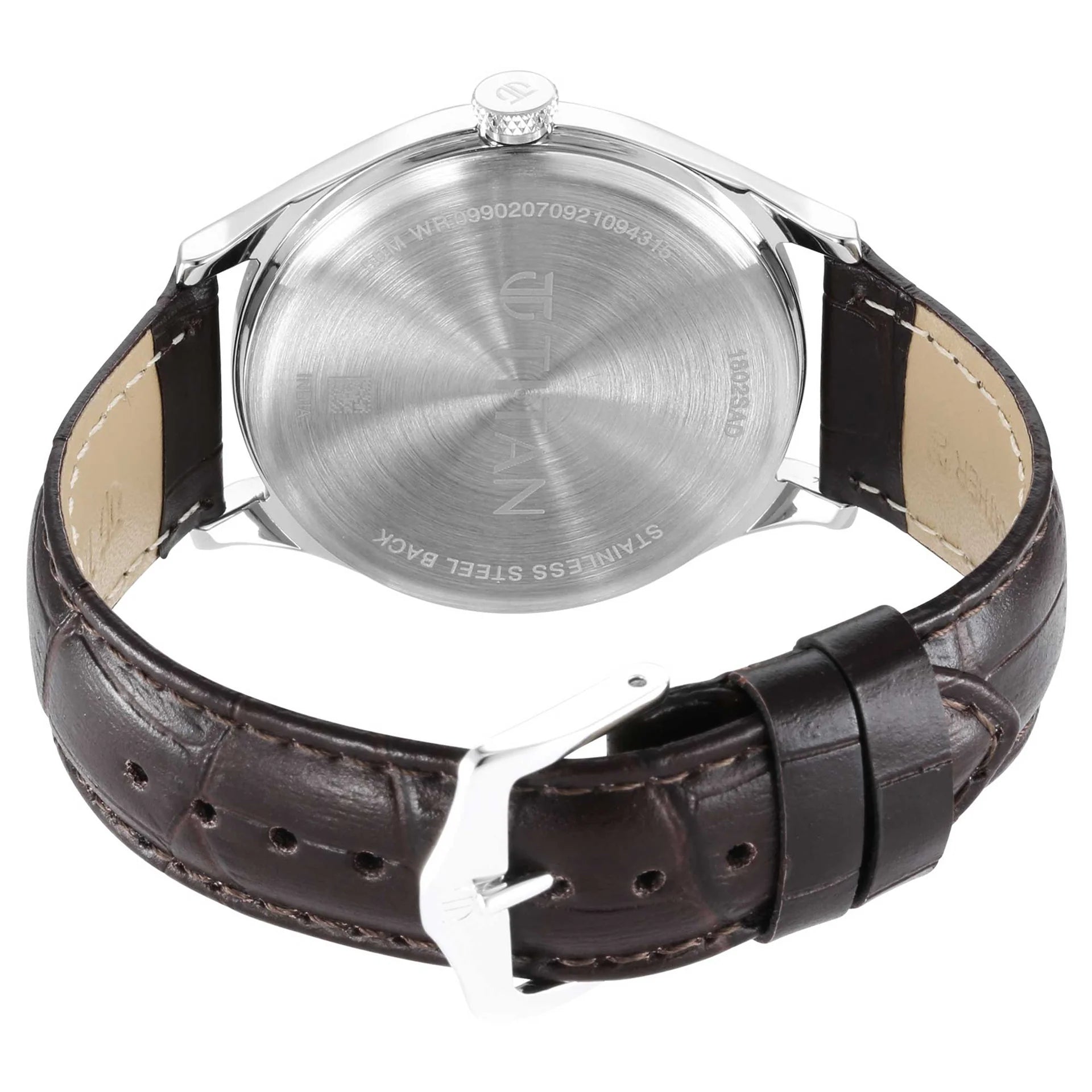 Titan Trendsetters Men's Watch Analog Beige Dial With Brown Leather Strap, 1802SL14