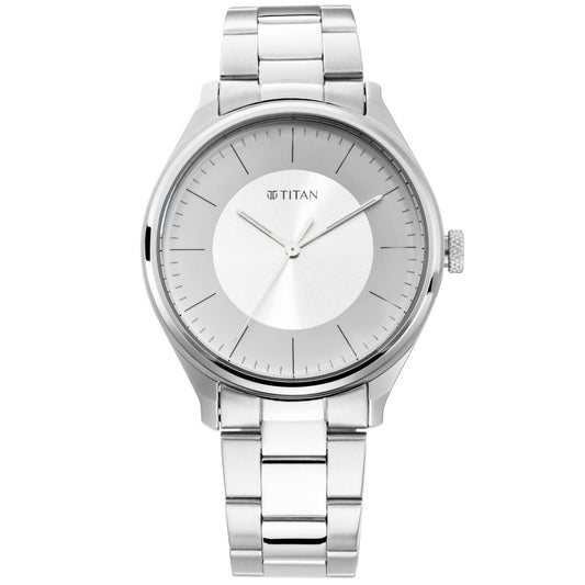 Titan, Men, Analog, Watch, Beige Dial, Stainless steel Strap, 1802SM03