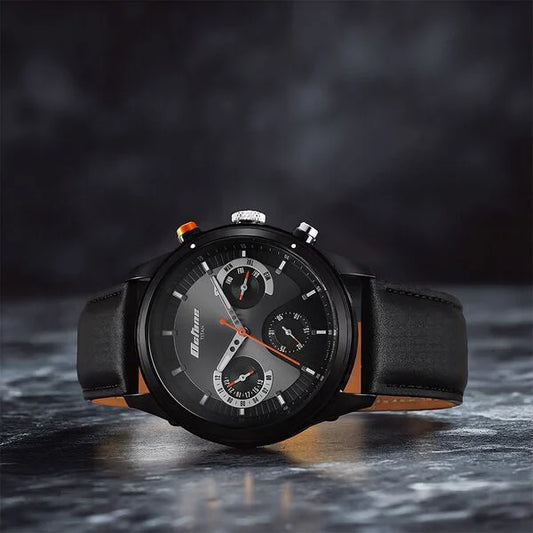 Titan, Men's, Analog Watch, Black Dial, with Leather Band, TI-1805KL02