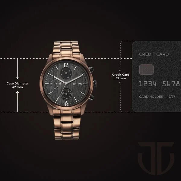 Titan Classique Men's Watch Analog Black Arabic Dial with Black Stainless Steel Band, 1805KM09