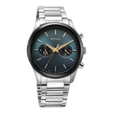 Titan Men's Watch Analog Green Dial with Silver Stainless Steel Band, 1805KM14