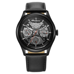 Titan Octane Men's Multifunction Watch Black Dial With Black Leather Strap, 1805NL07