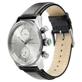Titan Men's Watch Analog Silver Dial With Black Leather Strap, 1805SL09