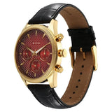 Titan Regalia Men's Watch Analog Meroon Dial with Black Leather Strap, 1805YL01