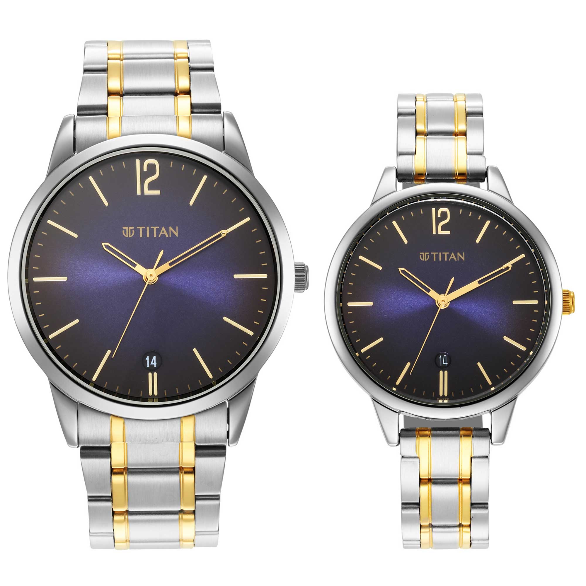 Titan, Unisex, Analog, Watch, Blue Dial, Stainless steel Strap, 1806BM01P