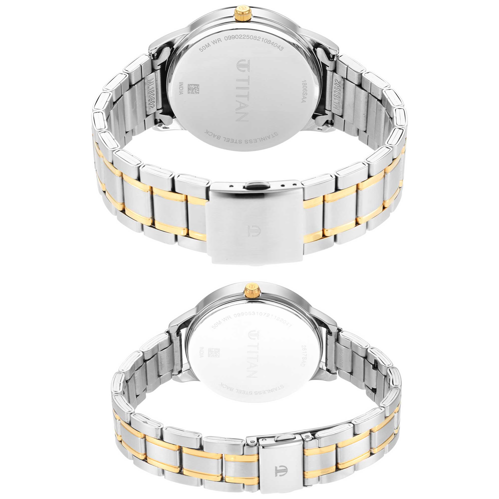 Titan, Unisex, Analog Watch, Blue Dial, with Stainless Steel Band, TI-1806BM01P