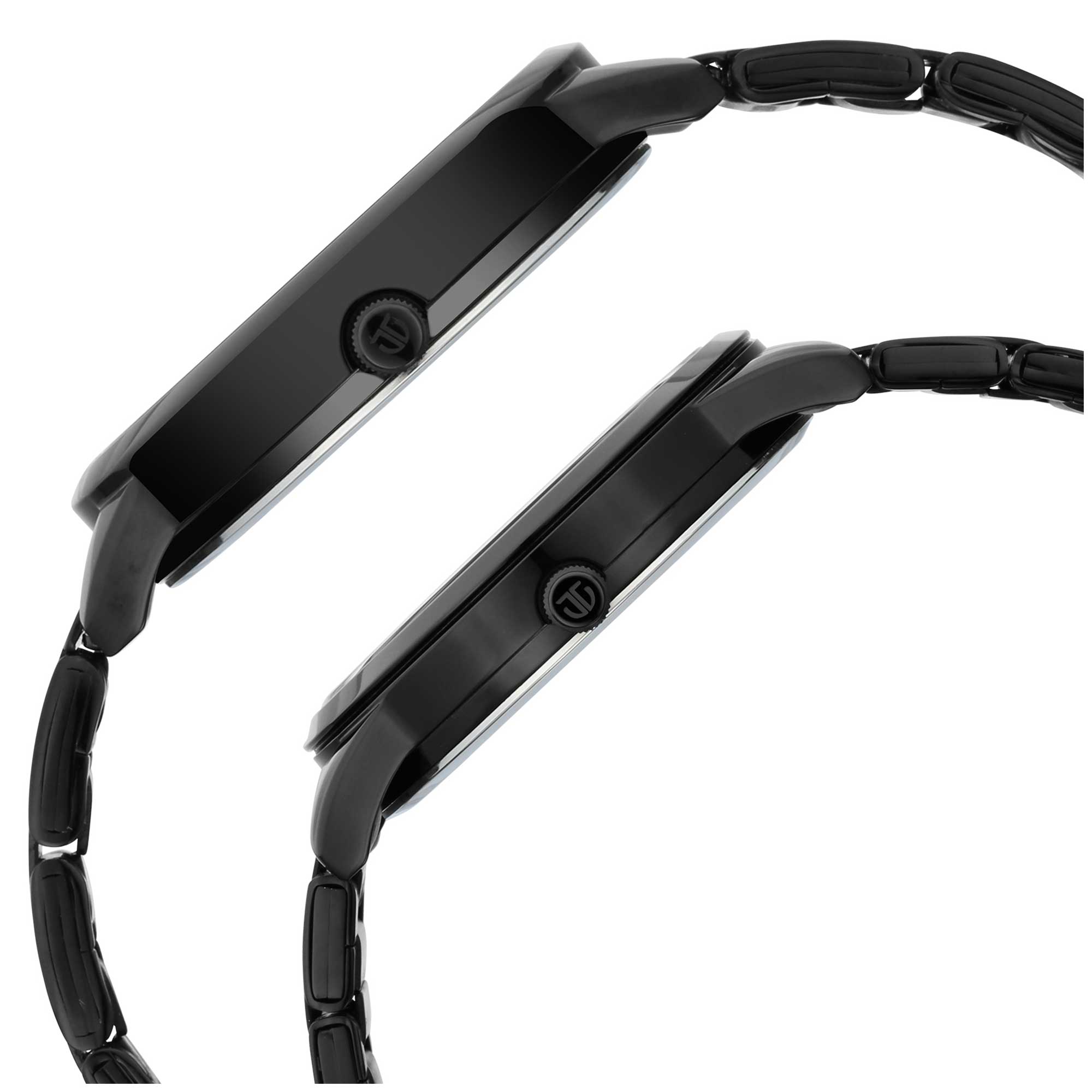 Titan Couples Watch  Bandhan Analog , Anthracite Dial Stainless Steel Strap, 1806NM01P