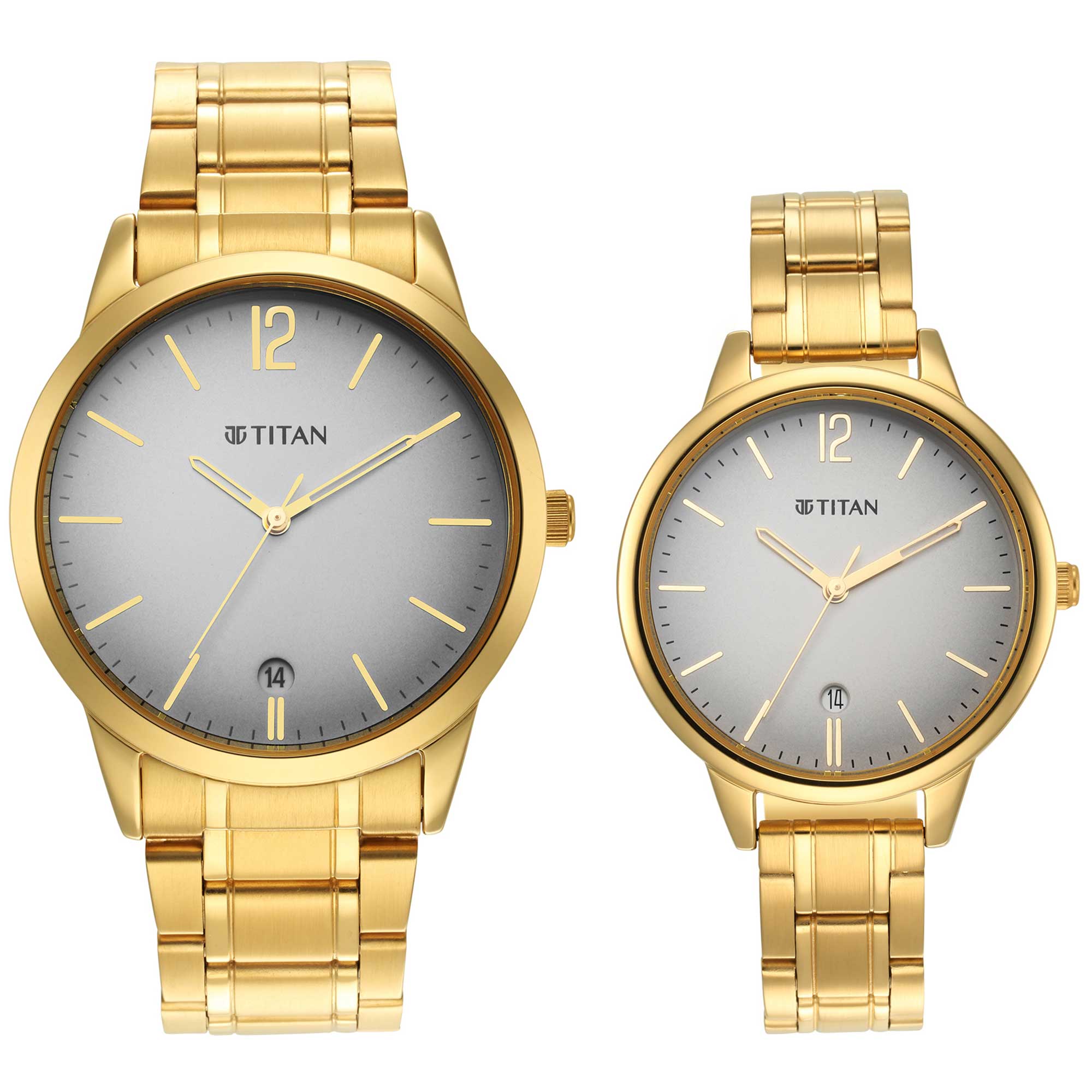 Titan, Unisex, Analog, Watch, Grey Dial, Stainless steel Strap, 1806YM01P