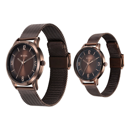 Titan, Unisex, Analog Watch, Brown Dial, TI-1806QM01P
