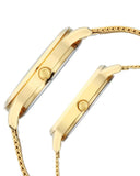 Titan Bandhan Couple Watch Champagne Dial with Gold Mesh Band, 18062YM01P
