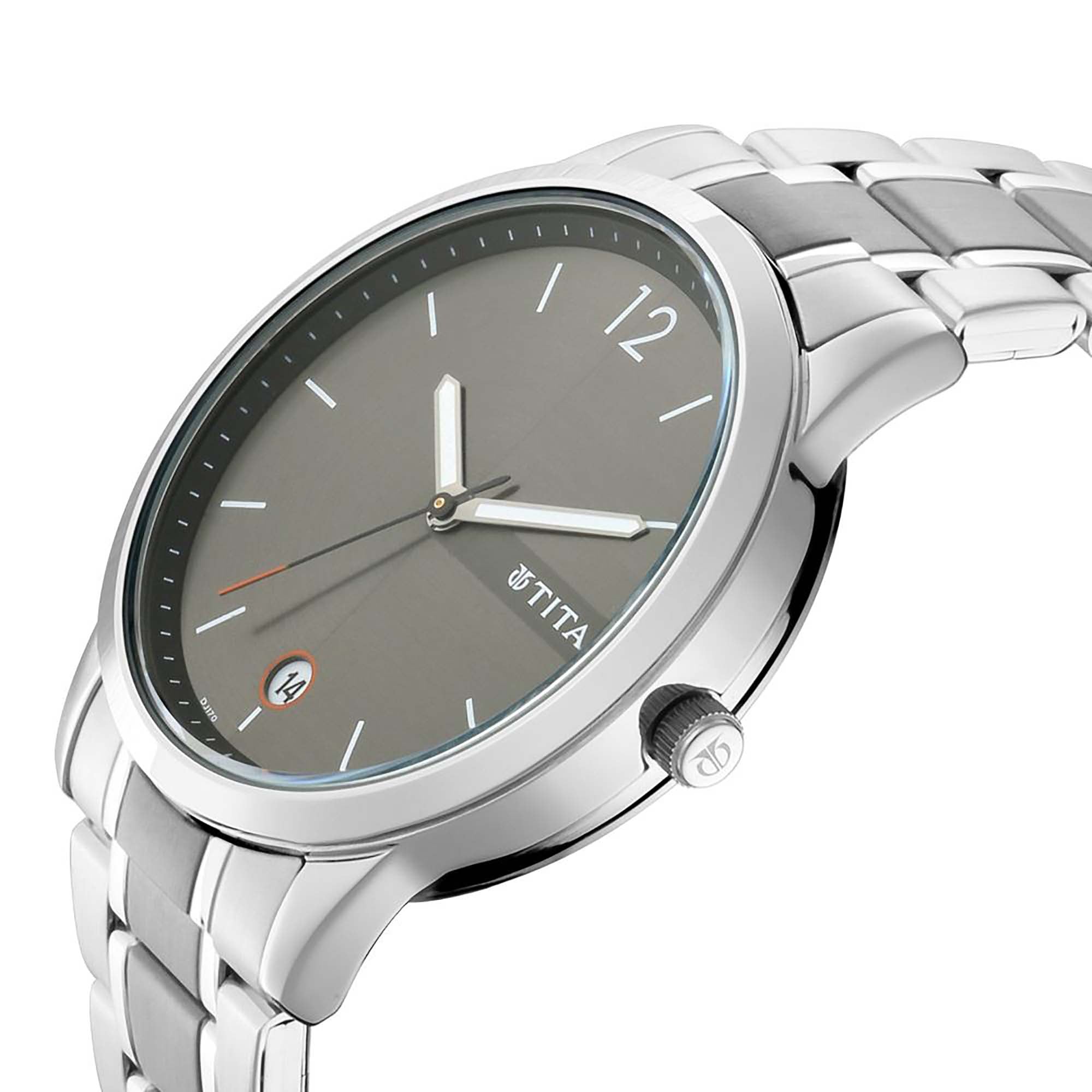 Titan Men's Watch Classique Collection Analog, Black Dial Black & Silver Stainless Strap,  - view 2