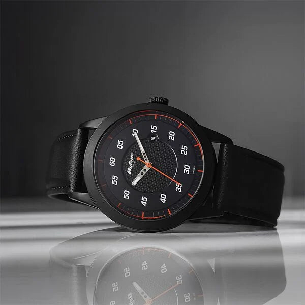 Titan Octane Men's Watch Analog Black Dial with Black Leather Strap, 1806NL05