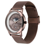 Titan Crescent Men's Watch Analog Brown Dial With Brown Stainless Steel Band,1806QM02
