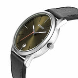 Titan Men's Watch Analog Green Dial With Leather Strap, 1806SL06