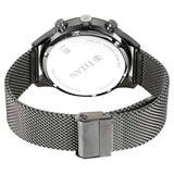 Titan Men's Watch Analog Anthracite With Grey Mesh Band, 1814KM01