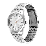 Titan Men's Watch Quartz Analog, Silver White Dial Stainless Steel  Strap, 1823SM05