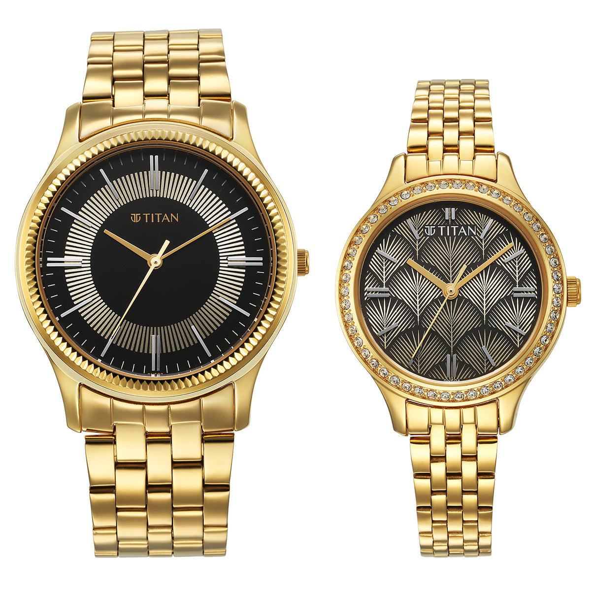 Titan, Unisex, Analog, Watch, Black Dial, Stainless steel Strap, 1824YM02P