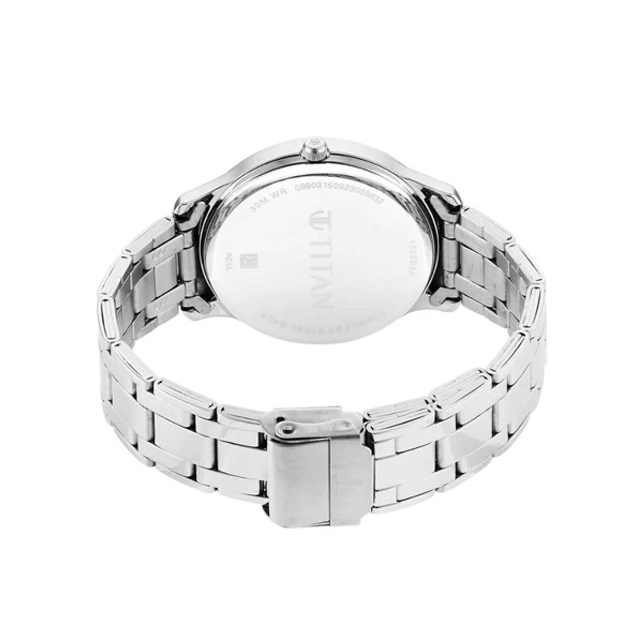 Titan Yin & Yang Men's Watch Analog Black Dial With Silver Stainless steel Band, 1825SM02