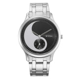 Titan Yin & Yang Men's Watch Analog Black Dial With Silver Stainless steel Band, 1825SM02
