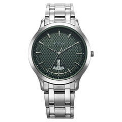 Titan Karishma Men's Watch Analog Green Dial With Silver Stainless Steel Band, 1825SM11