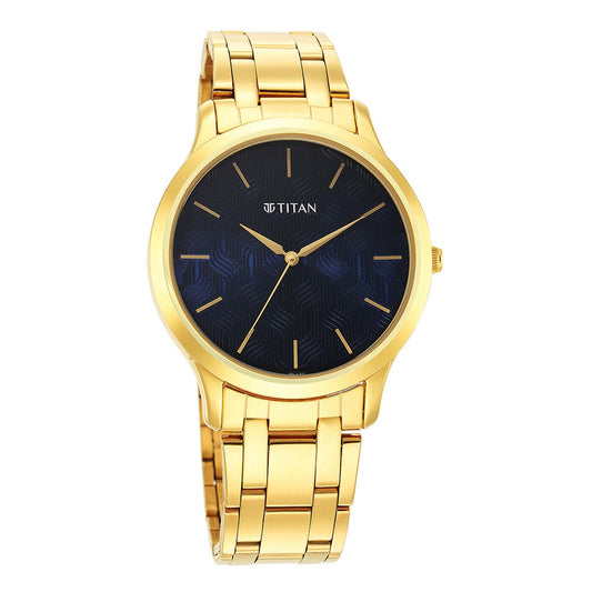 Titan, Men, Analog, Watch, Blue Dial, Stainless steel Strap, 1825YM05