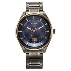 Titan Regalia Men's Watch Blue Dial with Grey Stainess Steel Band, 1829KM05