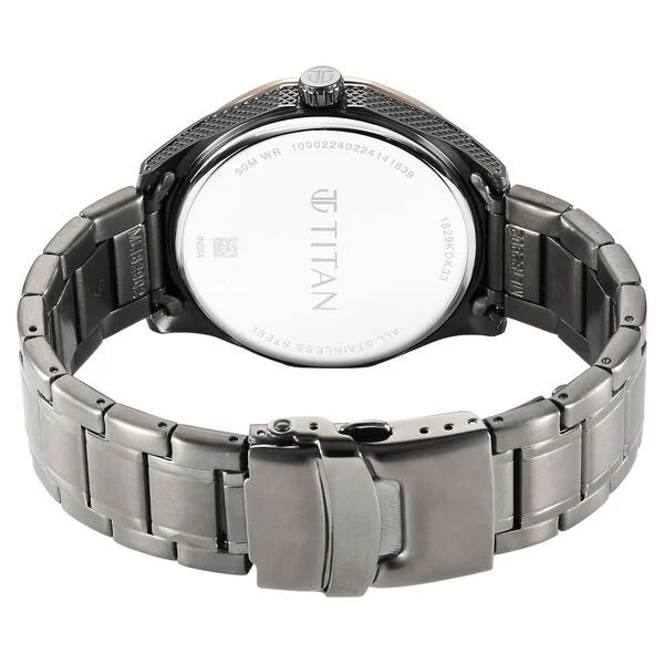 Titan Regalia Men's Watch Blue Dial with Grey Stainess Steel Band, 1829KM05
