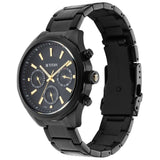 Titan Quartz Multifunction Men's Watch, Black Dial Stainless Steel Strap, 1829NM02 - view 2