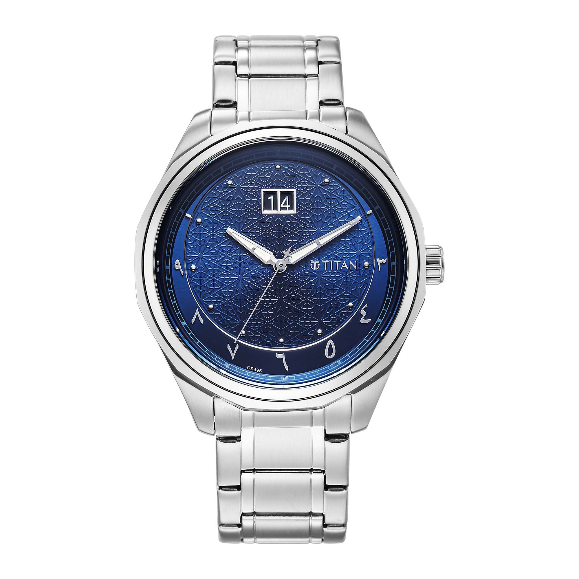 Titan, Men's, Analog Watch, Blue Dial, with Stainless Steel Band, TI-1829SM01