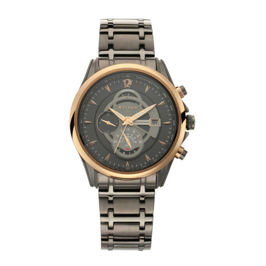 Titan, Men, Analog, Watch, Anthracite Dial, Stainless steel Strap, 1830KM01
