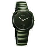 Titan Squircle Unisex Watch Analog Green Dial with Green Ceramic Band,1841QC05