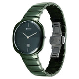 Titan Squircle Unisex Watch Analog Green Dial with Green Ceramic Band,1841QC05