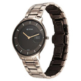 Titan Edge Slim Analog Men's Watch with Brown dial and Brown stainless steel strap,1843QM02