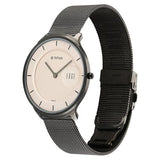 Titan Edge Murals Quartz Analog Men's Watch with Pink Dial and Grey Stainless Steel Strap, 1843QM07