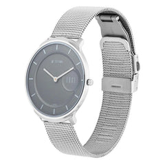 Titan Edge Minimals Analog Men's Watch, Grey Dial Stainless Steel Strap, 1843SM01