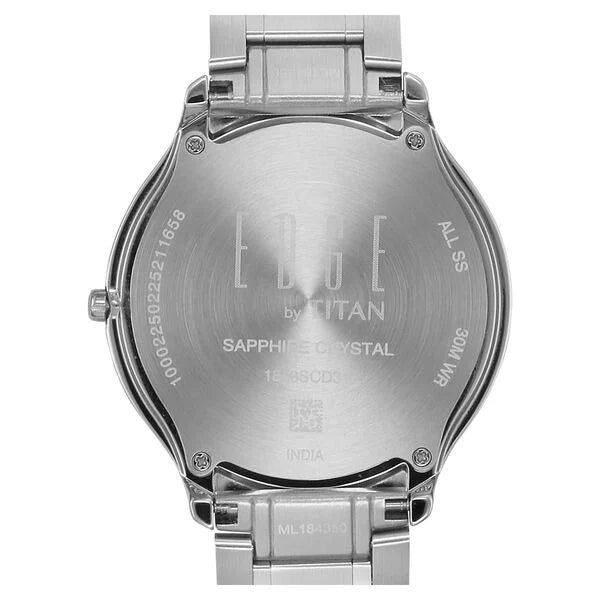 Titan Edge Murals Quartz Analog Men's Watch with Blue Dial and Stainless Steel Strap, 1843SM03