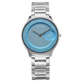 Titan Edge Men's Analog Watch Blue Dial With Silver Stainless Steel Strap , 1843SM04