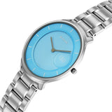 Titan Edge Men's Analog Watch Blue Dial With Silver Stainless Steel Strap , 1843SM04