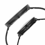 Titan Couples Watch with Black Dial & Black Stainless Steel Strap,  1849NM01P