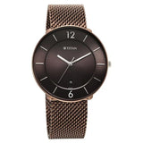 Titan Neo Splash Men's Watch Analog Brown Dial With Brown Stainless Steel Band, 1849KM04