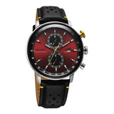 Titan Racecraft Men's Watch Analog Red Dial with Black Leather Strap, 1857KL03