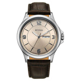 Titan, Men's, Analog Watch, Brown Dial, with Leather Band, TI-1870SL11