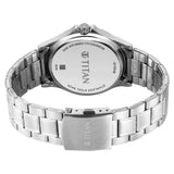 Titan Quartz Analog Men's Watch, Blue Dial Stainless Steel  Strap, 1870SM04